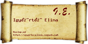 Igyártó Elina névjegykártya